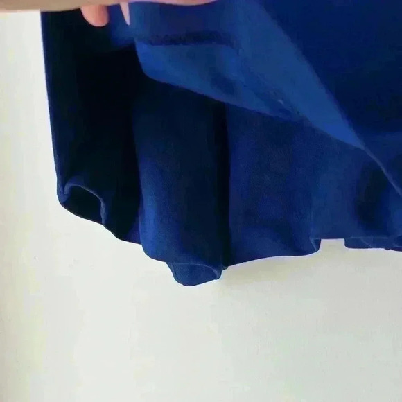 Zara Trafaluc Womens Royal Blue Preppy Prep Skort Romper Girlie Summer Small - Picture 4 of 12